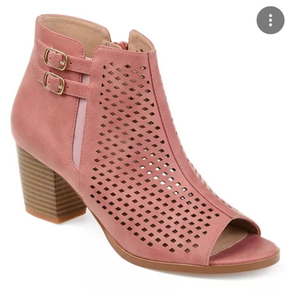 Journee Collection Pink Ankle Booties